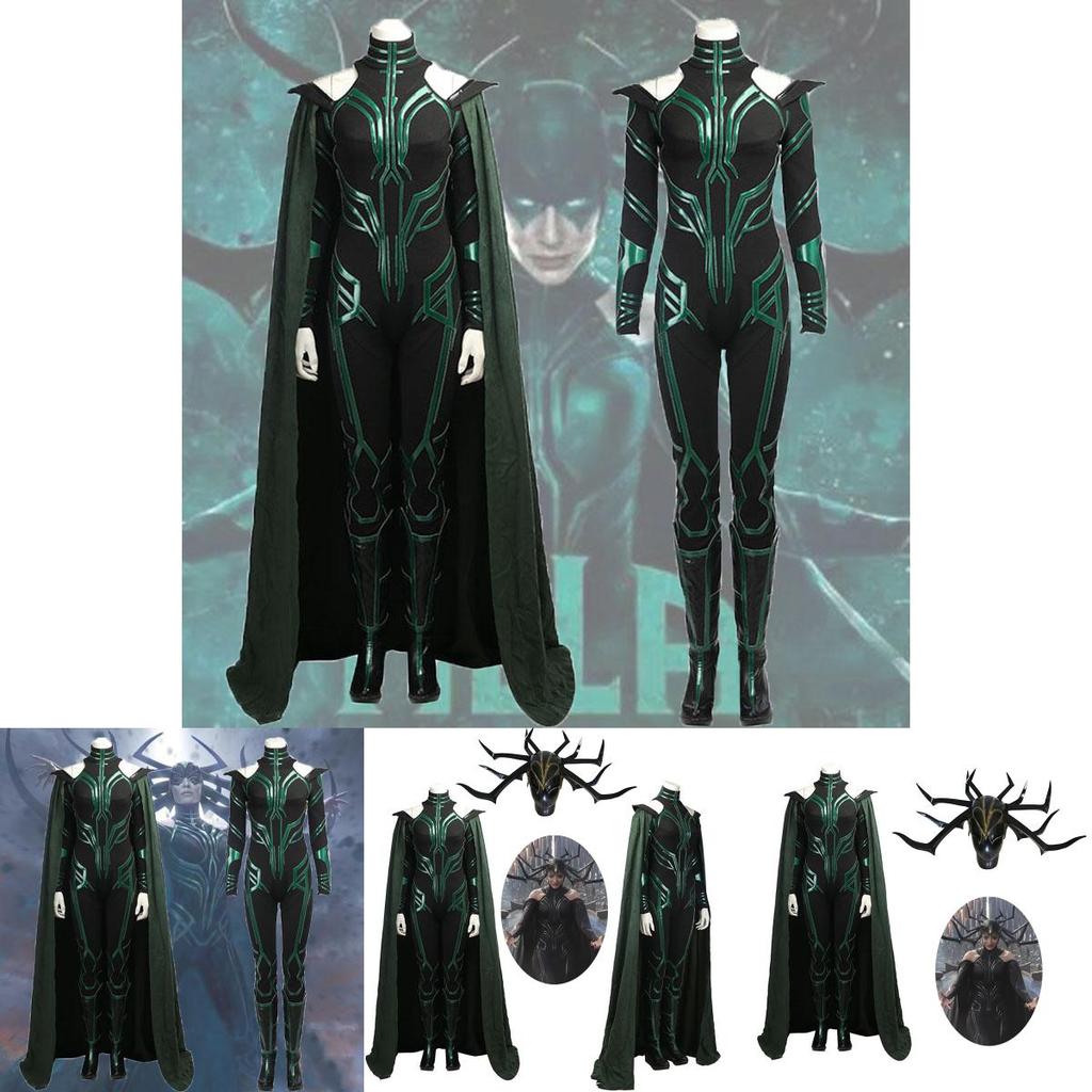 Goddess Of Death Hela Costume Set For Women Thor Ragnarok Cosplay Outfit