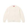 Supreme Applique Cable Knit Sweater 'White' Men's SUP-FW23-230
