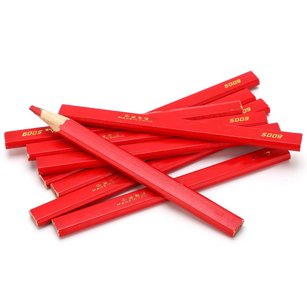 10Pcs Pine Wood Material Carpenter Pencils 170mm Builders Pencils for Carpenters and Builders