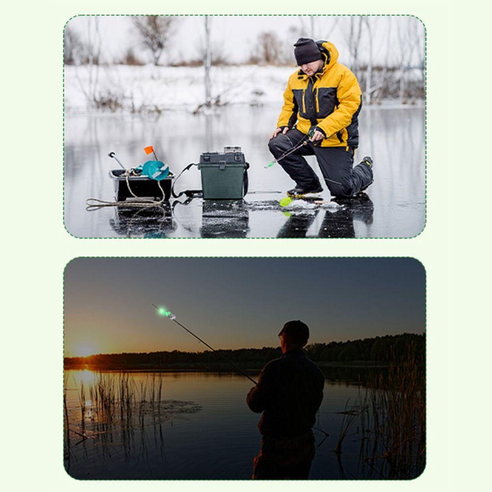 20Pcs Sensitive Fishing Bite Alarms Rod Bells Tip Clip Plastic Tip Up Lights Fishing Pole