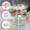 [.co.jp Exclusive] OXO Salad Spinner, Vegetable Drainer, Straight Type, Serves 2-3, Suitable for Single Use, 20.5 X 20.5 X 12cm (Dishwasher Safe, Bask