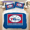 Philadelphia Ers Basketball Spirit Bedding(1 * Duvet Cover + 2 * Pillowcase, Without core)Duvet Cover and Pillowcase Soft and Comfortable Bedding Set