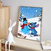 Disney Diamond Painting Stitch Making Snowman DIY Diamond Art Painting Set for Home Office Decoration Handmade Gifts