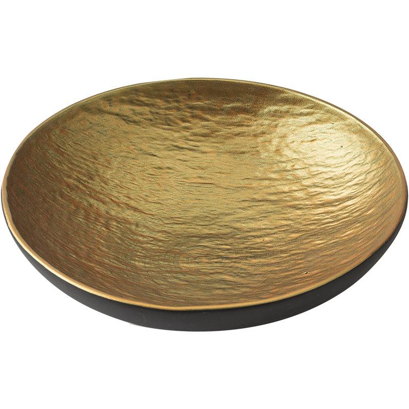 Japanese high-end restaurant Golden Bowl Hotel commercial salad bowl High-end ceramic tableware Creative molecular cooking bowl