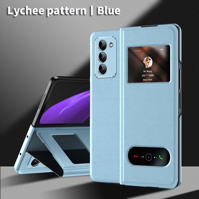 Business Shockproof Folding Leather Case For Samsung Galaxy Z Fold4 Fold 4 Fold2 Fold3 5g Fold 3 2 Anti -Scratch Funda Cases