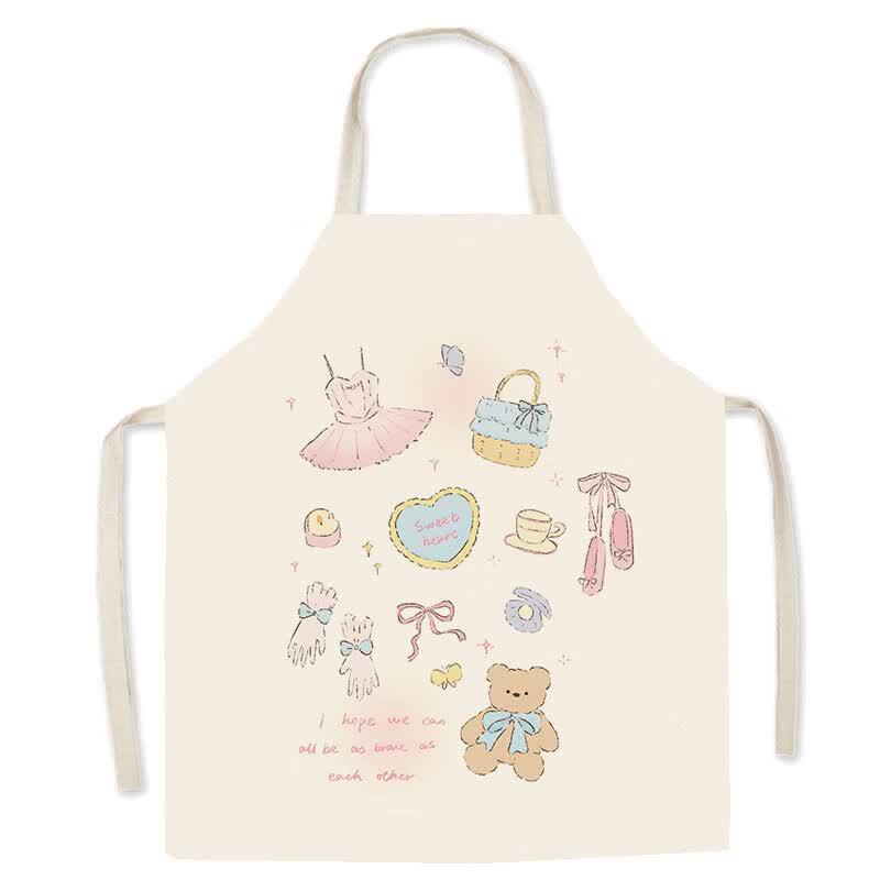 Beiyipin Cream Ballet Sleeveless Apron
