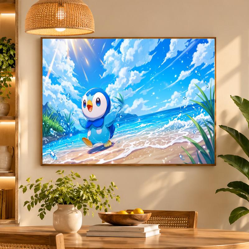 5D Diamond Painting Piplup DIY Full Drill Diamond Art Kit Home Decoration