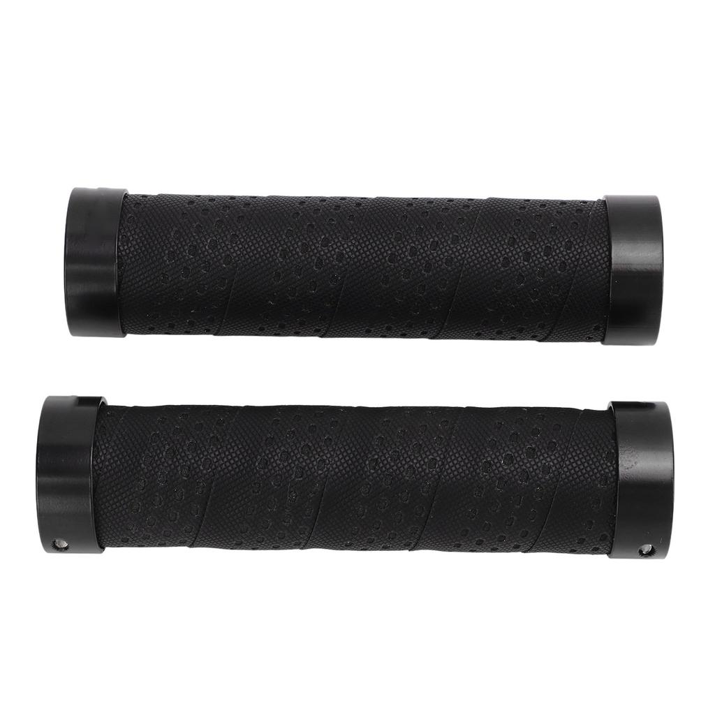 2PCS Poignées de Guidon de Vélo Antidérapantes PU Housse de Guidon Antichoc Poignées de VTT Noires