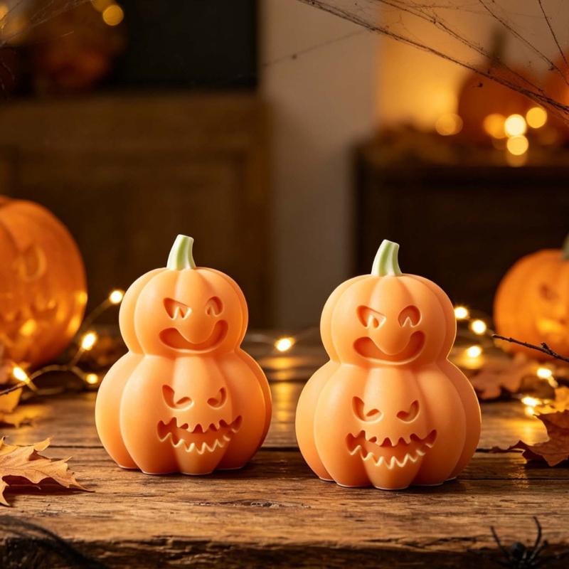 Halloween Casting Mold for Character Art and Table Display, Soft Silicone Candle Crafting Tool for Home Projects and Gift Making