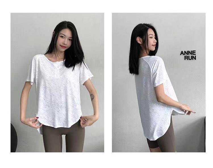 Women's Quick-Dry Short Sleeve Yoga Top - Loose Fit Summer Sports T-Shirt