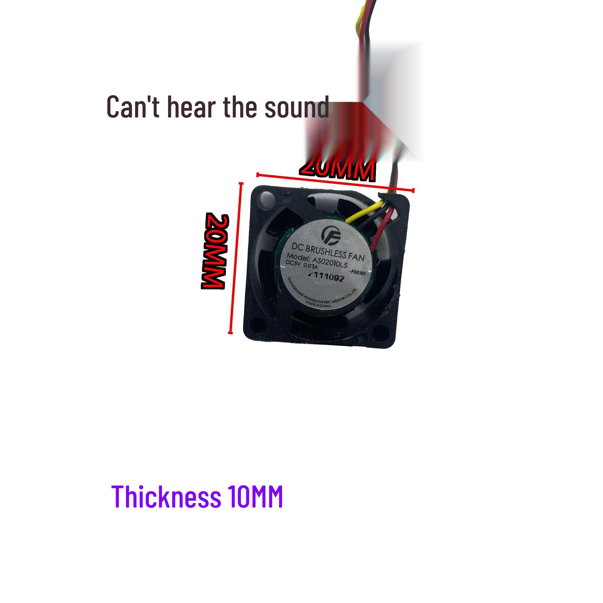 Ultra-thin Silent Laptop Cooling Fan 20x20x10MM 5V Original Plug 3-Wire 1.25 Plug