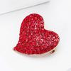 Elegante e Individualista, Diamante de Agua, Broche Rojo en Forma de Corazón, Oficina, Fiesta, Amigo, Vestido, Vestido y Accesorios