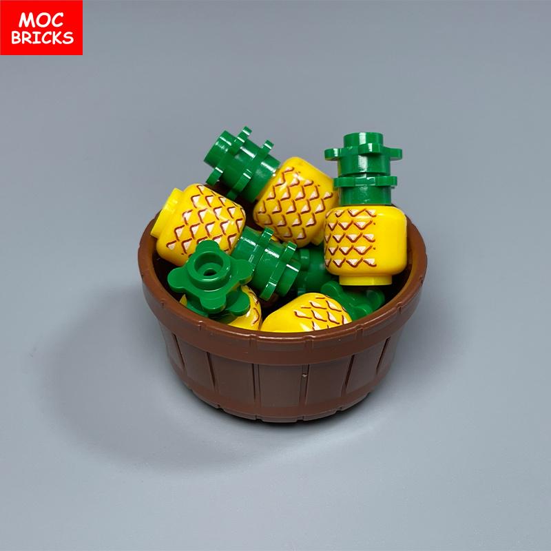 

Нетоксичні Moc Кубики Овочі Їжа Фрукти Будівельні Блоки Міські Аксесуари Виноград Ананас Коробка Сільська Сцена Іграшка Друзі Дитячі Іграшки