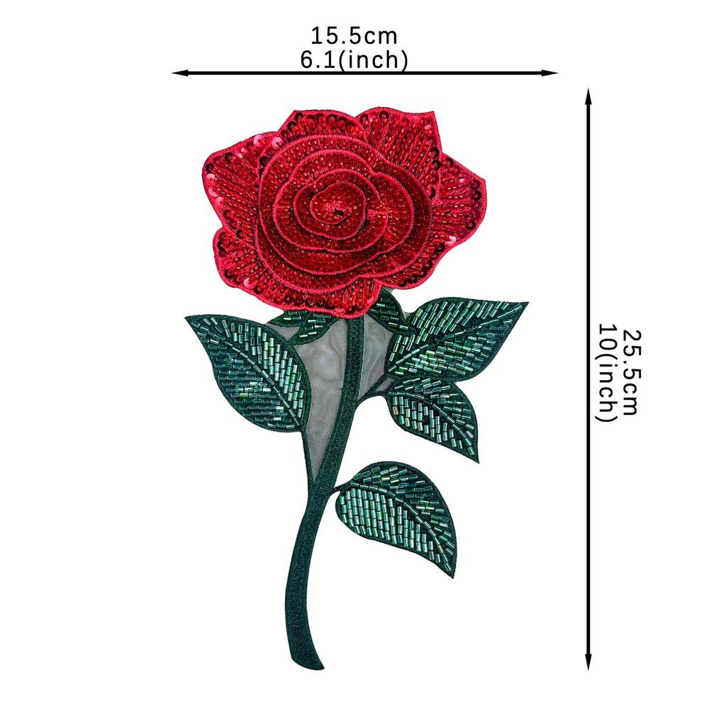 Exquisite Sequined Beads, Embroidered Roses, Decals, Decorative Clothing, Tops, Dresses, Bags, Accessories, Cloth Stickers, Accessories