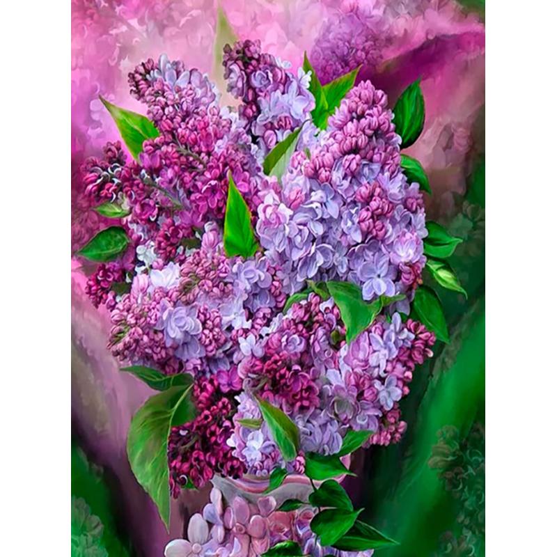 Kruhová vrtačka Diamantová malba Květinová váza Krajina Diamantové vyšívání Krajina Sada křížkového stehu DIY Home Decor dárek