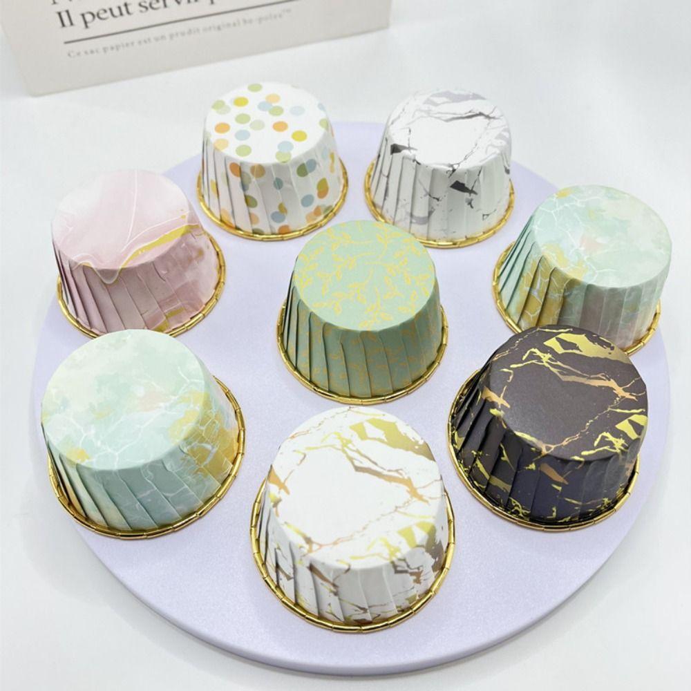 50pcs Kitchen Baking Supplies Foil Cupcake Liners Mini Cake Wrapper Baking Cup