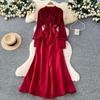 Light ripe style bow strap lantern sleeve top high waist A-shaped skirt women's commuting temperament two-piece set high sense