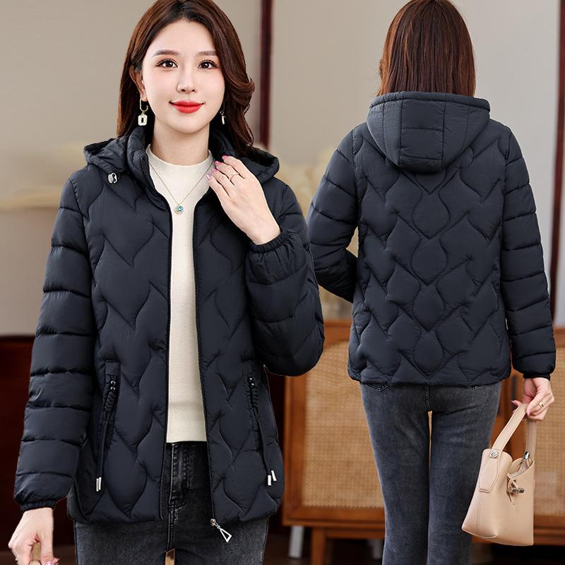 2025 cotton clothes new short winter light down cotton jacket thickened jacket padded jacket girl