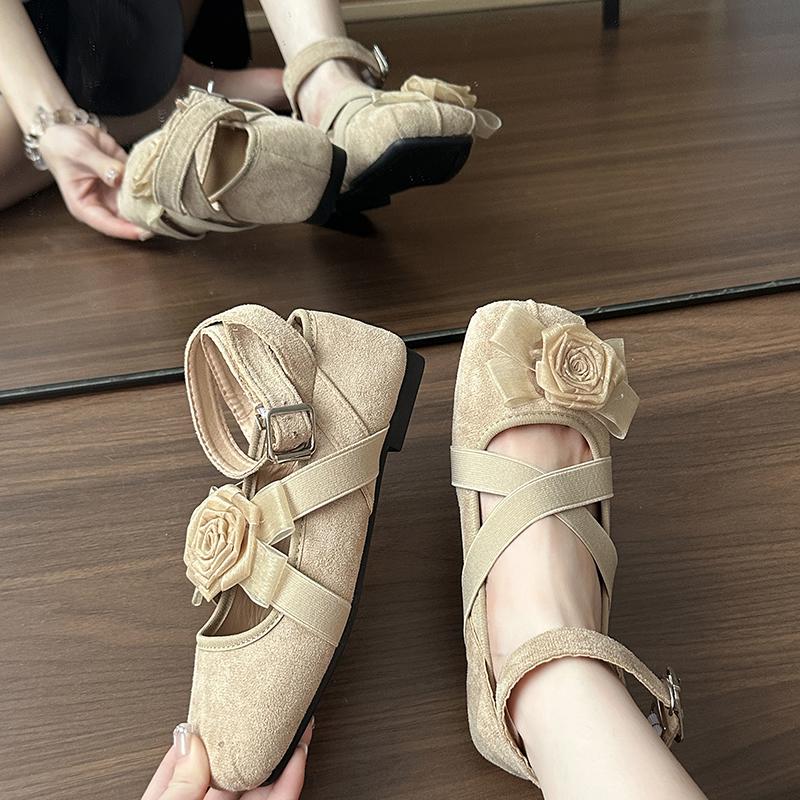 Fashion Flower Women Flats Cool Ballet Dance Shoes Elegant Classical Shallow Shoes Fashion Casual Running Shoes 2025 Autumn New Zapatos
