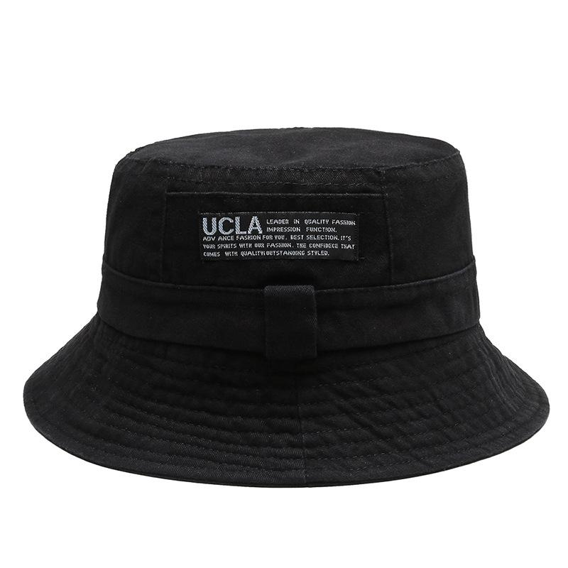 

Унисекс шляпа-ведро рыбака в корейском и японском стиле - Летняя защита от солнца для путешествий на открытом воздухе One Size чёрный