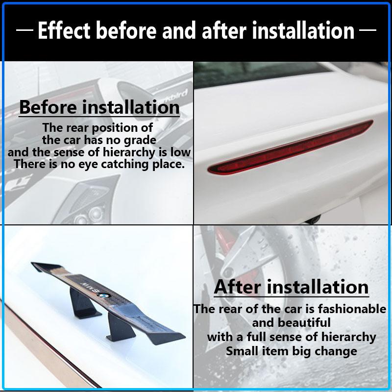 Car Rear Spoiler Mini Spoiler Wing Small Tail Emblem Sticker Decoration For BMW M Performance 1 3 5 7 Series M3 M4 M5 M6 X1 X3 X5 X6 X7 E30 E34 E36 E4