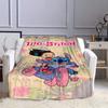 1pc Stitch Printing Blanket - Soft, All-Season Throw for Living Room, Bedroom,Personalized Gift with Adorable Cartoon Design