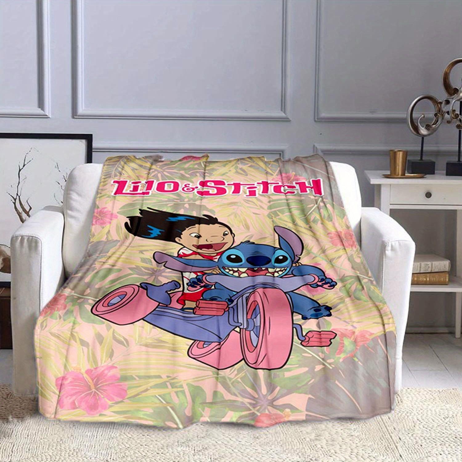 

Плед с принтом в виде вышитых деталей (1 шт.) - мягкий, всесезонный плед для гостиной, спальни, персонализированный подарок с очаровательным мультяшным рисунком. 80cmx120cm(31inx47in)