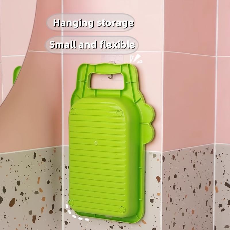 Cute Crocodile Design Washboard with Brush Non Slip Handguard  Hanging Storage, Multi Functional Laundry Basin for Underwear, Socks, Dorm, Home Use