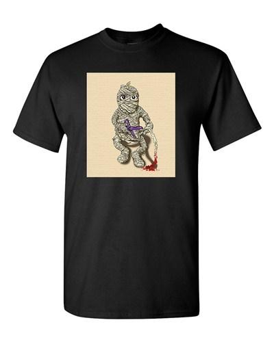 Heart Mummy Blood Scissor Funny Tanya Ramsey Artworks Art DT Adult T-Shirts Tee Unisex T-Shirt XL