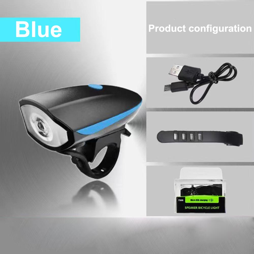 Bike Light with Horn Set,Rechargeable Bicycle Light with Bell,Bike Front Light for Electric Scooter, 3 Lighting Modes