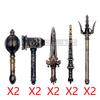 MOC Military Building Blocks Medieval Soldiers Knight Figures Weapons Accessories Witc Hat Helmet Shield Spear DIY Brick Toy T10