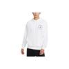 Jordan Printed  Logo Drawstring Hoodie with Long Sleeves Men Hoodie White DV1291-100