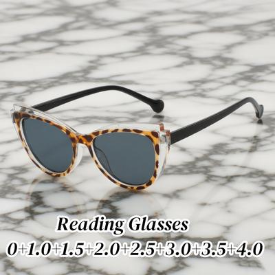 Madingi Retro Moteriški Skaitymo Akiniai Vyriški Madingi UV Apsauga Tol Regėjimo Saulės Akiniai Unisex Naujas Stilius Katės Akis Presbiopija 0+1.0+4.0