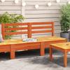 Garden Sofas without Armrests 2 pcs Wax Brown Solid Pine Wood