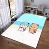 Adorable Cartoon Bear and Panda Walking by the Beach Pattern On a Cute Carpet Suitable for Use As an Anti-slip1 For1room and Bedroom Sofas
