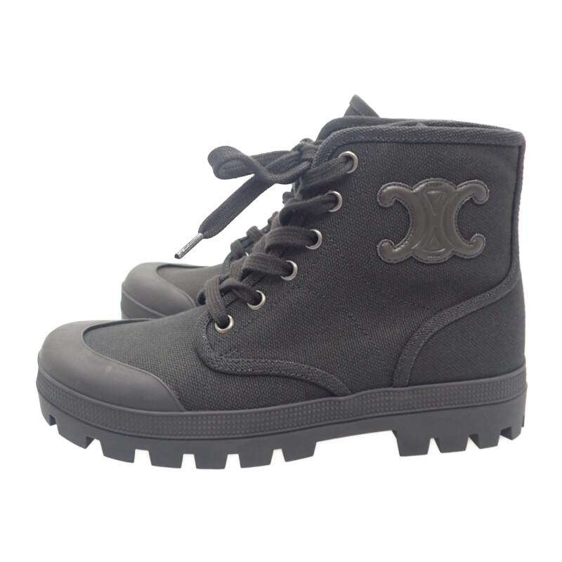CELINE  343142198C.38NO Sneakers Black Canvas/leather Women