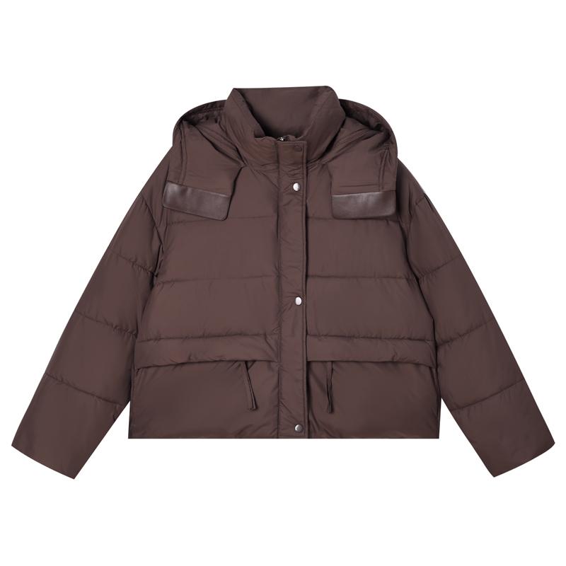 Módní zimní bundy dámské krátké parky s kapucí volné silné teplé svrchní oděvy ležérní dámské kabáty