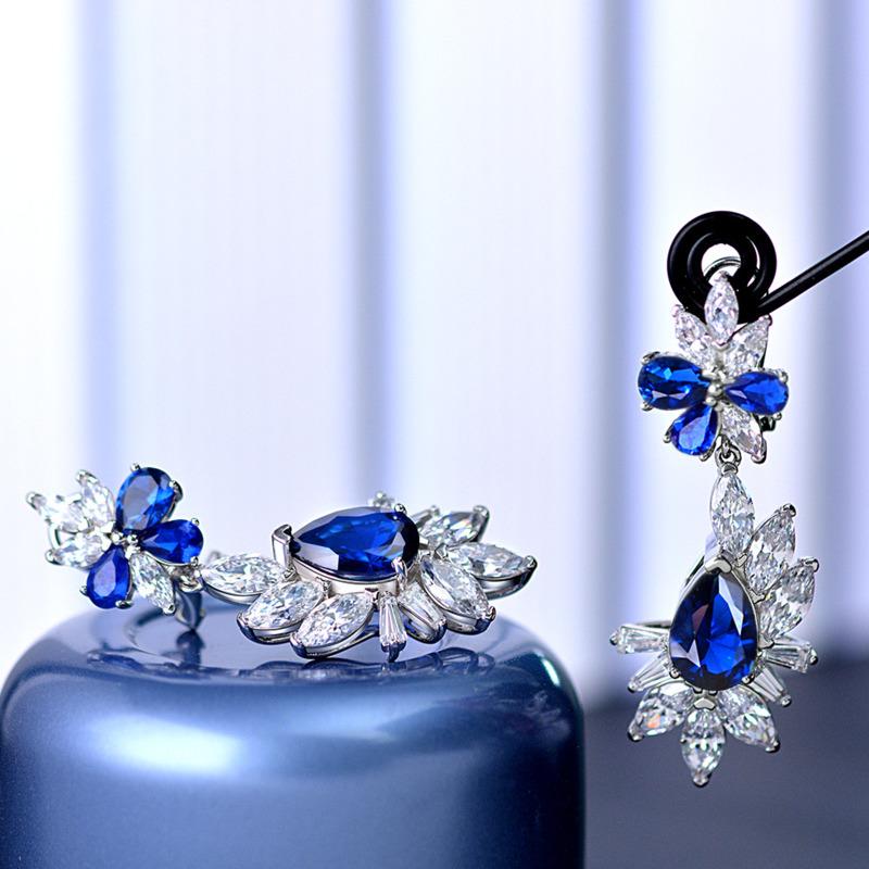 Gica Gema High Carbon Diamond Earrings 925 Sterling Silver Unique Design Romantic Fine Earrings Jewelry Wedding Party Gifts New Trend 8*12mm