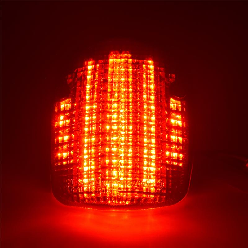waase For Honda SHADOW DELUXE 750 1998 1999 2000 2001 2002 2003 E-Mark Rear Tail Light Brake Turn Signals Integrated LED Light