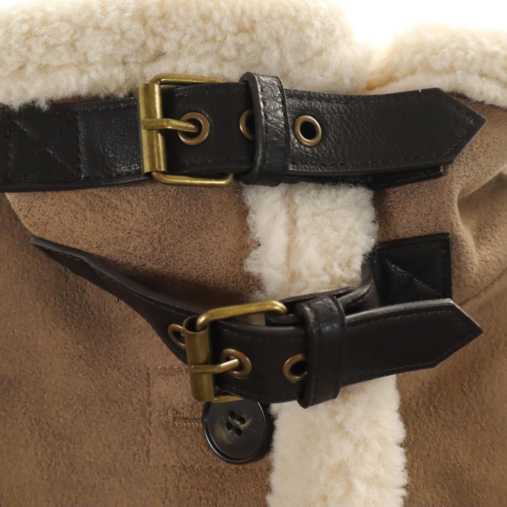 ZARA Mouton coat M beige Women Used