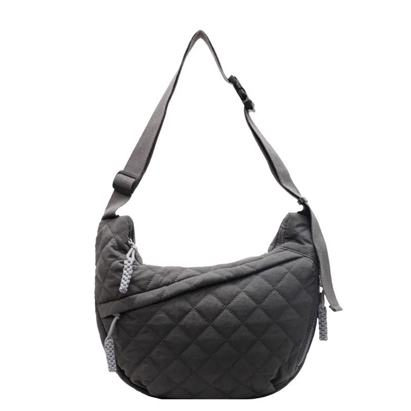 New Cotton Clothes Diamond-shaped Large Capacity Simple Travel Shoulder Bag Messenger Bag