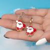 A New Christmas Cute Santa Earrings Animation Elegant Fashion