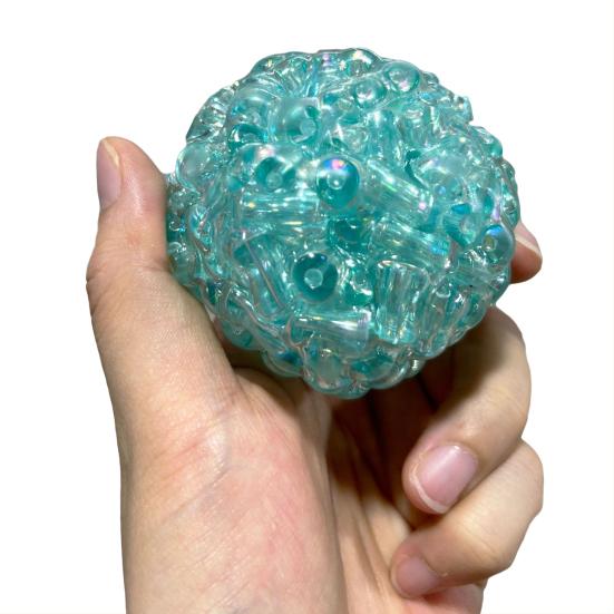 Knasende Stressball Angst Stresslindring Perleball Klemleke Bærbar Reise Myk TPR Beroligende Teksturert Ball Sensorisk Fidget-leke