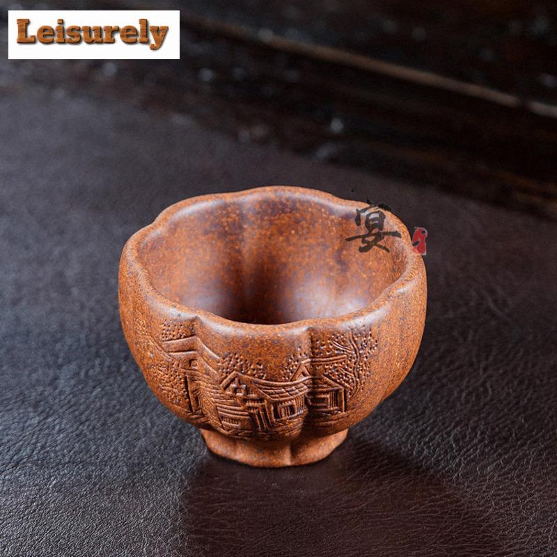 120ml Yixing Zisha Wolkenmuster Holzgebranntes Porzellan Teetasse Kreative Teeschale Becher Teeprobe Persönliche Tasse Chazhan Meistertassen