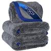 SHSCLY microfiber car wash towel ultra-absorbent cloth thick compact size usable while wringing (T10 standard popular 30x40cm 3-piece set)