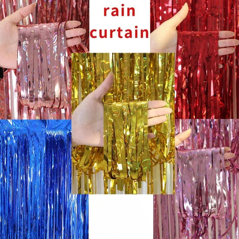 2.5M Love Rain Silk Door Curtain - Wedding Decoration, Proposal Background & Lament Party Supplies