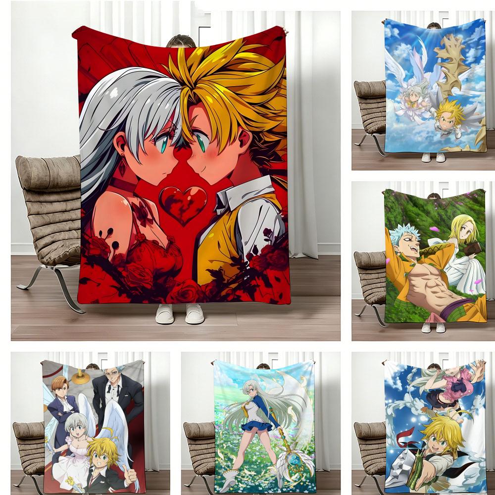 Magic Fantasy Anime TThe Seven Deadly Sins Throw Lightweight g Flannel Blanket Soft Skinfriendly for Summer Cooling