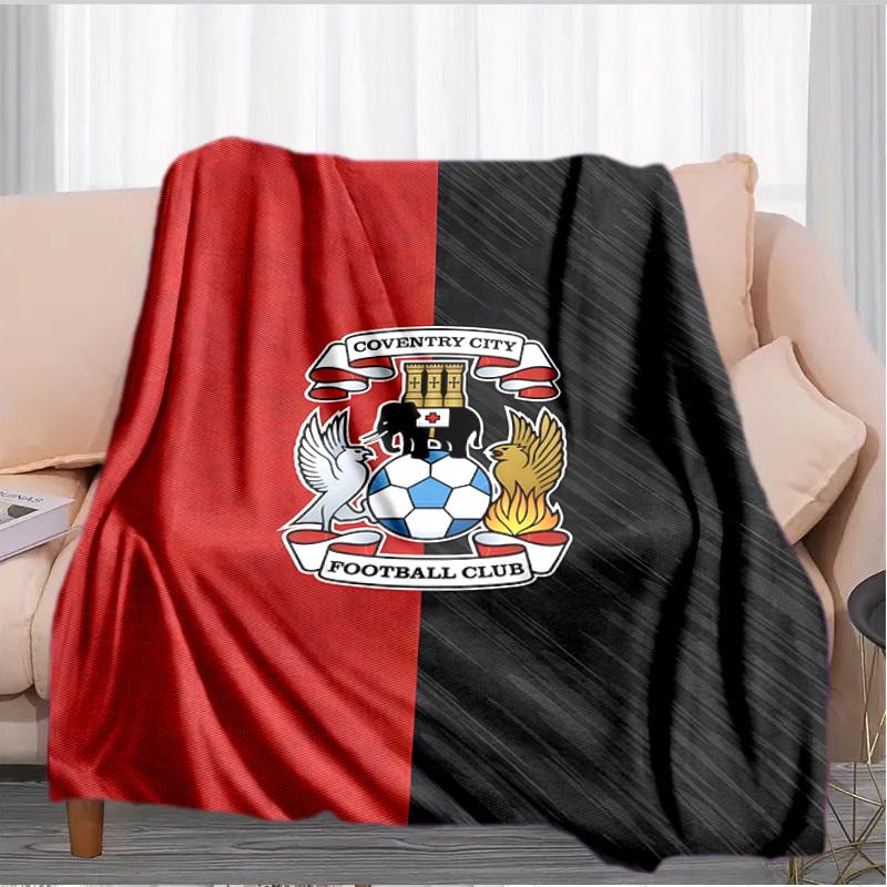 Coven-try Football Club Crest Printed Throws Blanket Soft Flannel Blankets for Couch Bed Gifts for Men Women Picnic blanket Christmas gifts