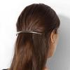 Women's Metal Golden Tone Silver Plated Tube Shape Barrette Hair Clips Hairgrip