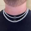 Men's Single Layer Pearl Necklace - Round Beaded Stainless Steel Clavicle Chain